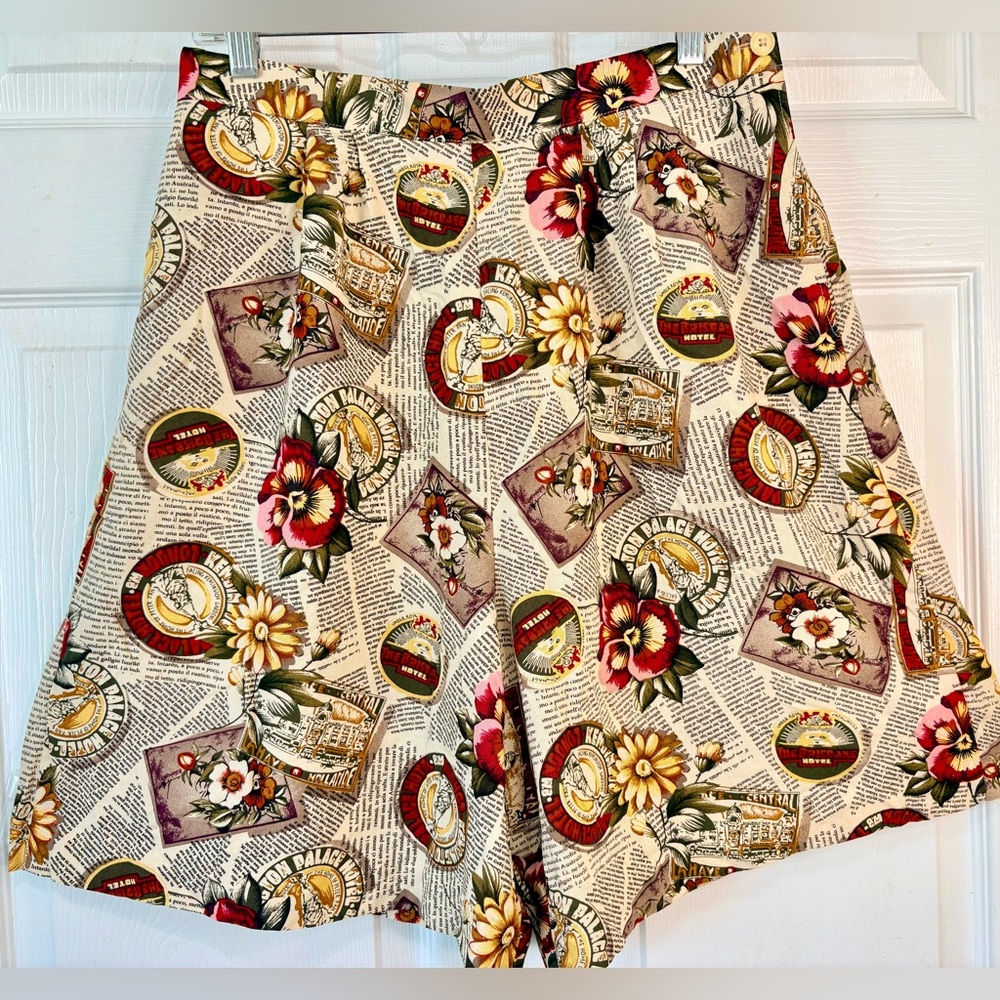 Vintage 80s 90s LUCIA Hawaiian Travel Vacay Shorts Size 14/16